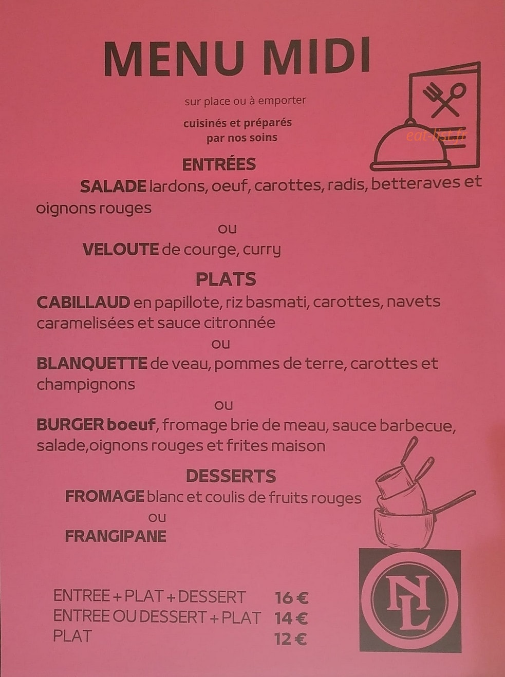 Les Conviviales — carte page 1