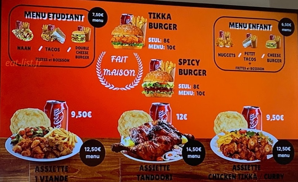 ô naan kebab — carte page 1