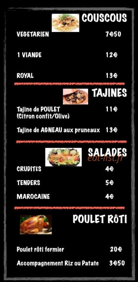 Ô Snack — carte page 2