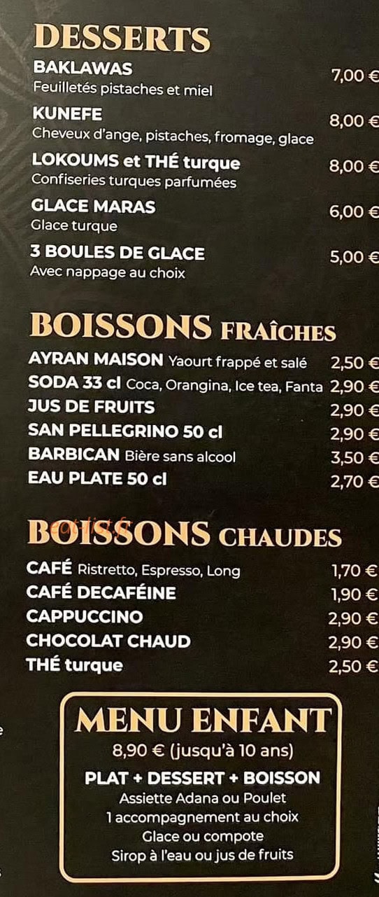 Oasis Grill — carte page 3