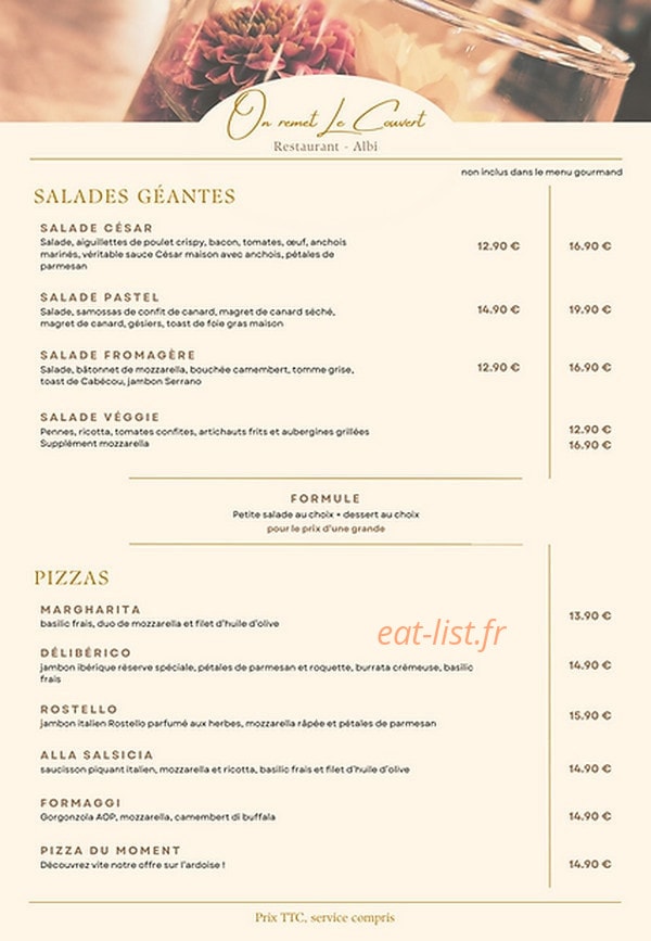 On remet Le Couvert — carte page 2