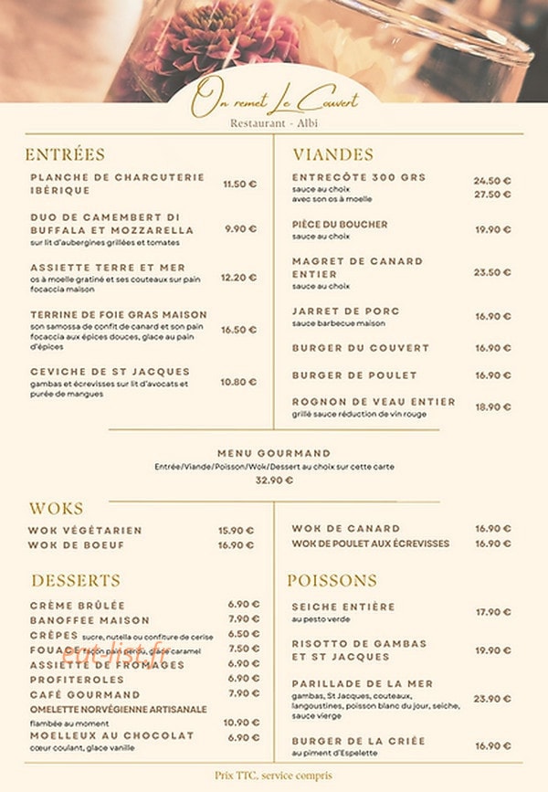 On remet Le Couvert — carte page 1