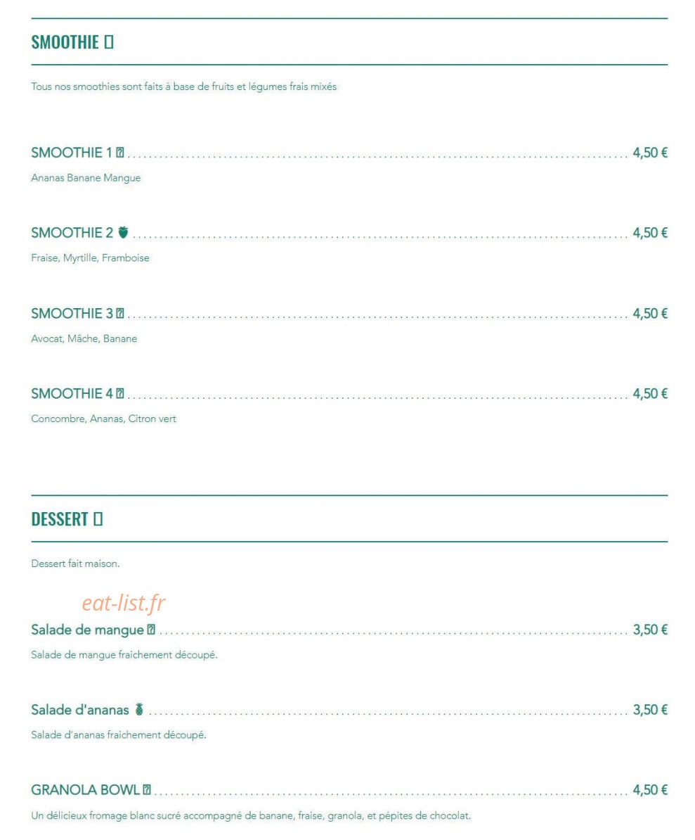 Paia Bowl — carte page 4