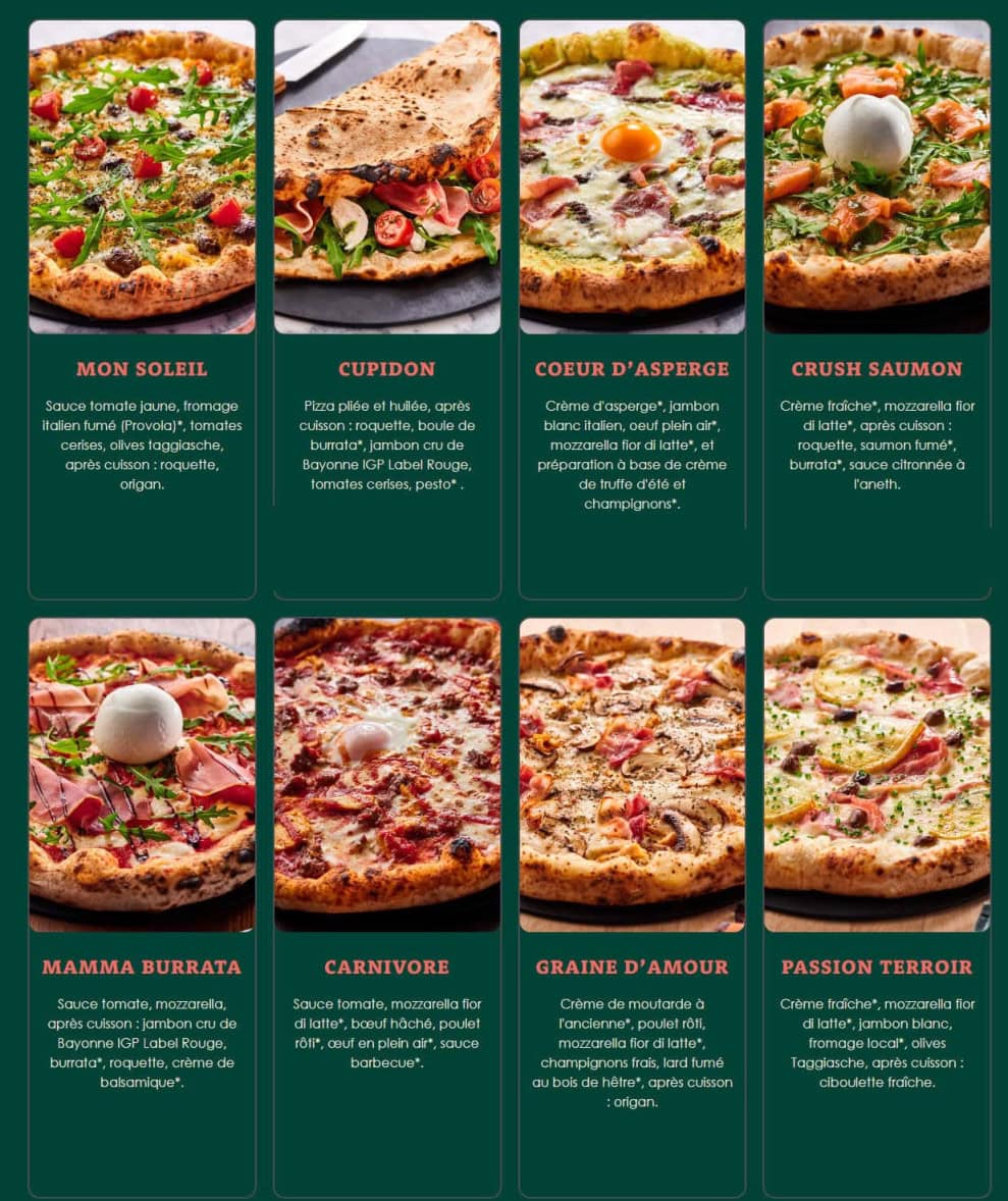 Pizza Cosy — carte page 1