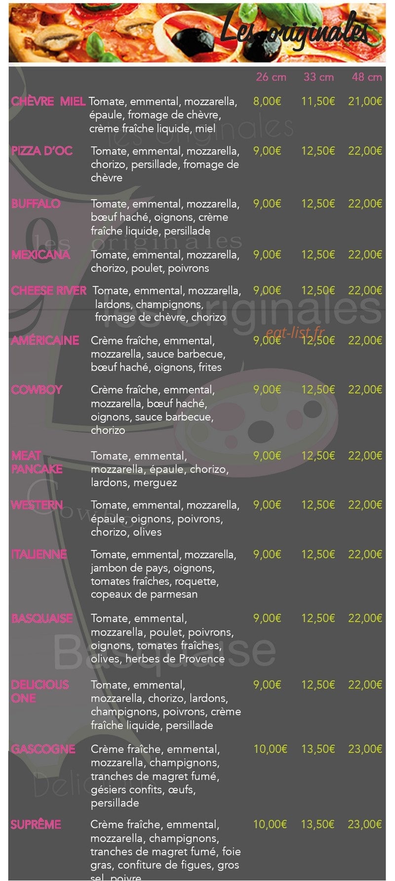 Pizza D'oc — carte page 4