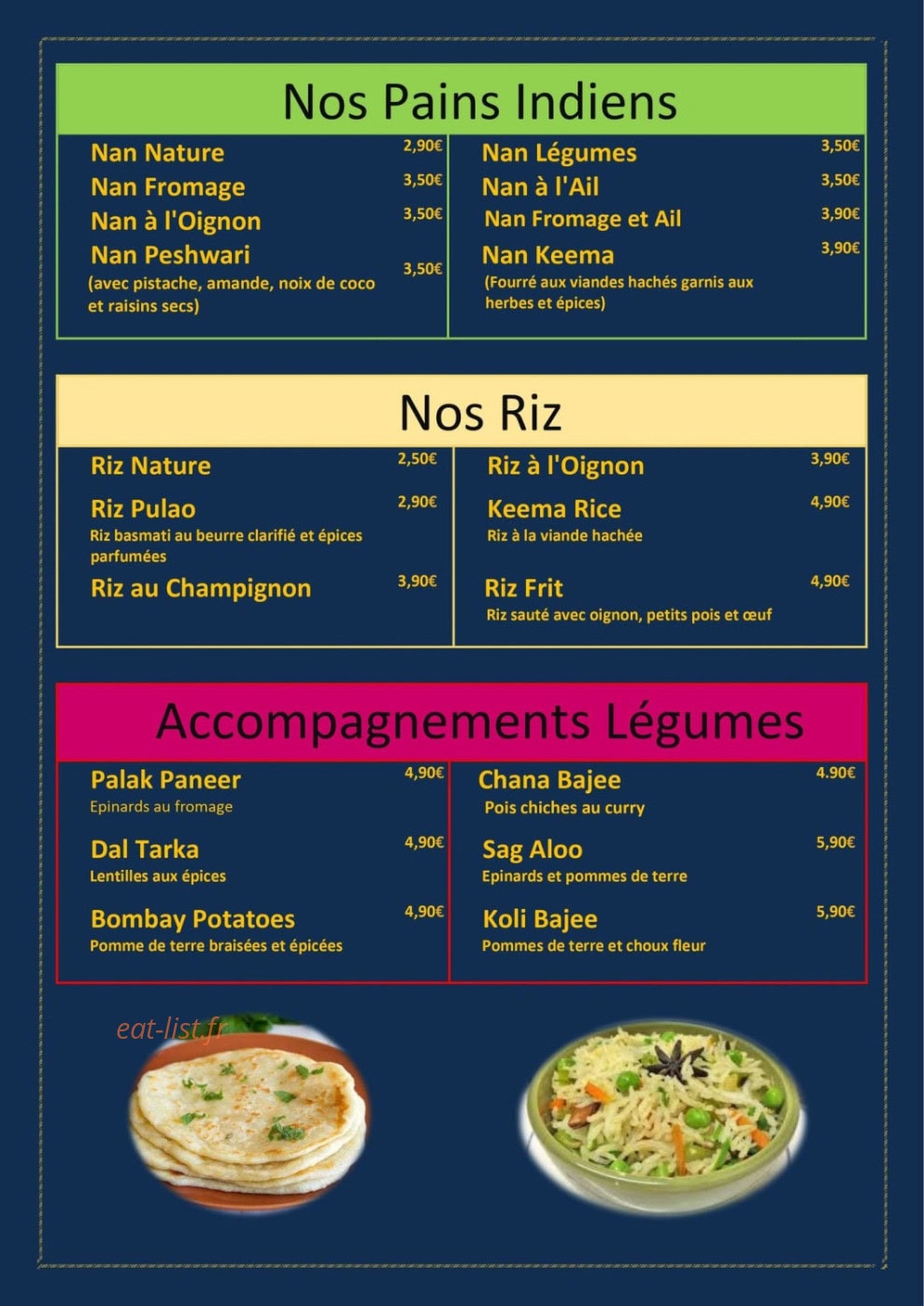 Royal India — carte page 3
