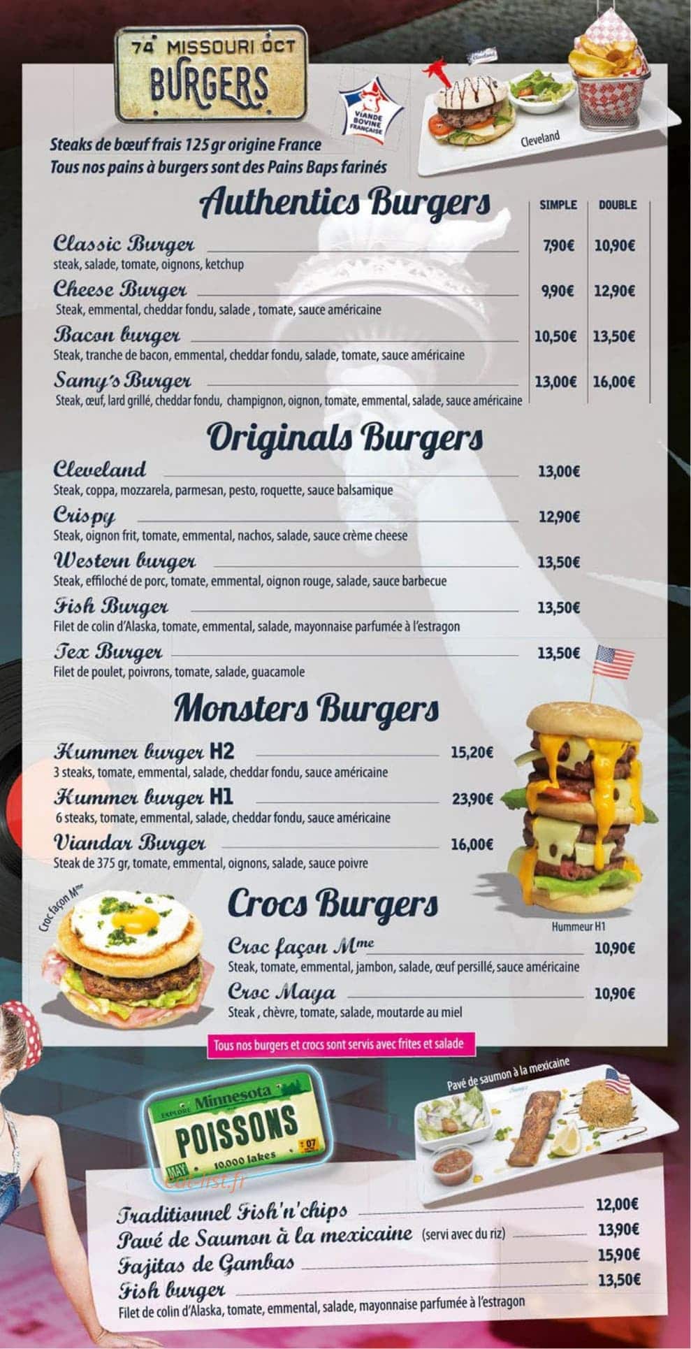 Samy's Diner — carte page 1
