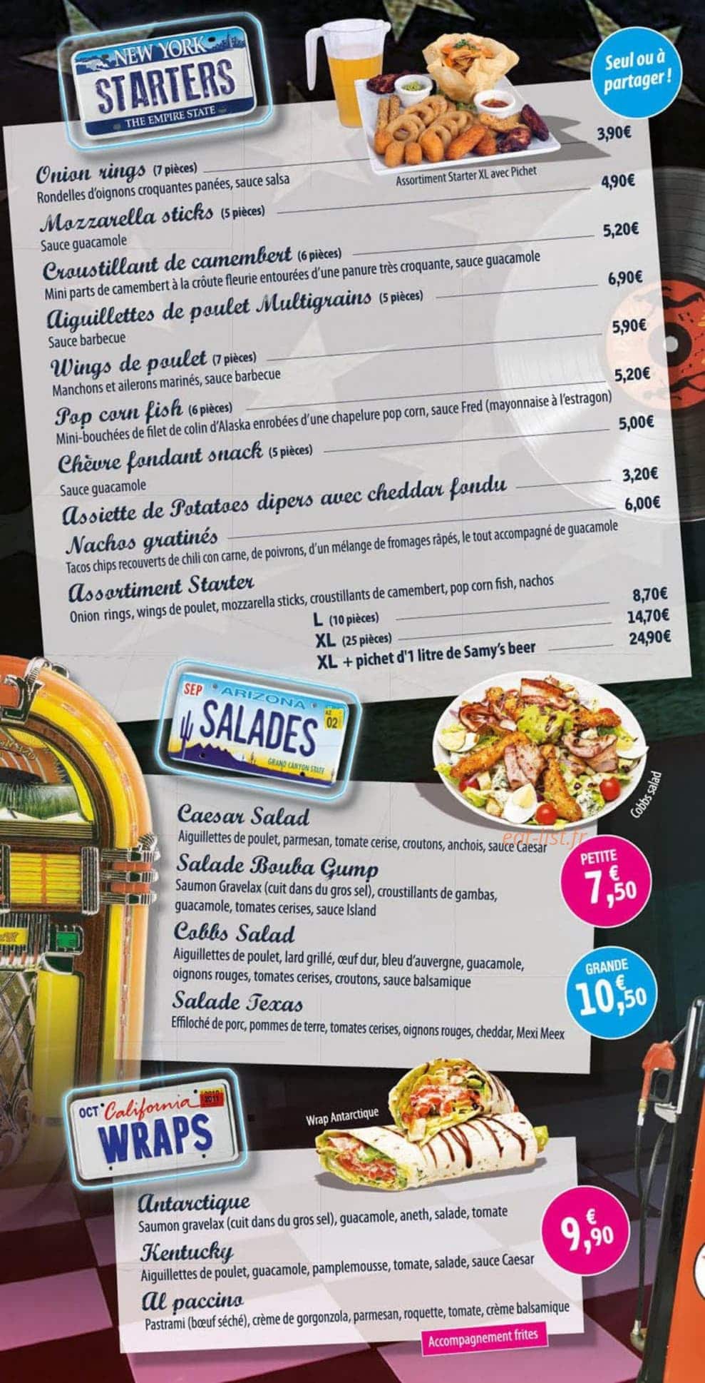 Samy's Diner — carte page 3