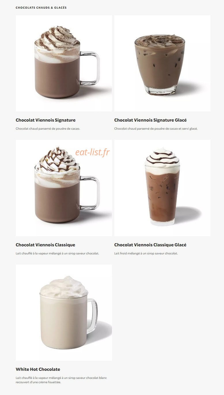 Starbucks Coffee — carte page 5