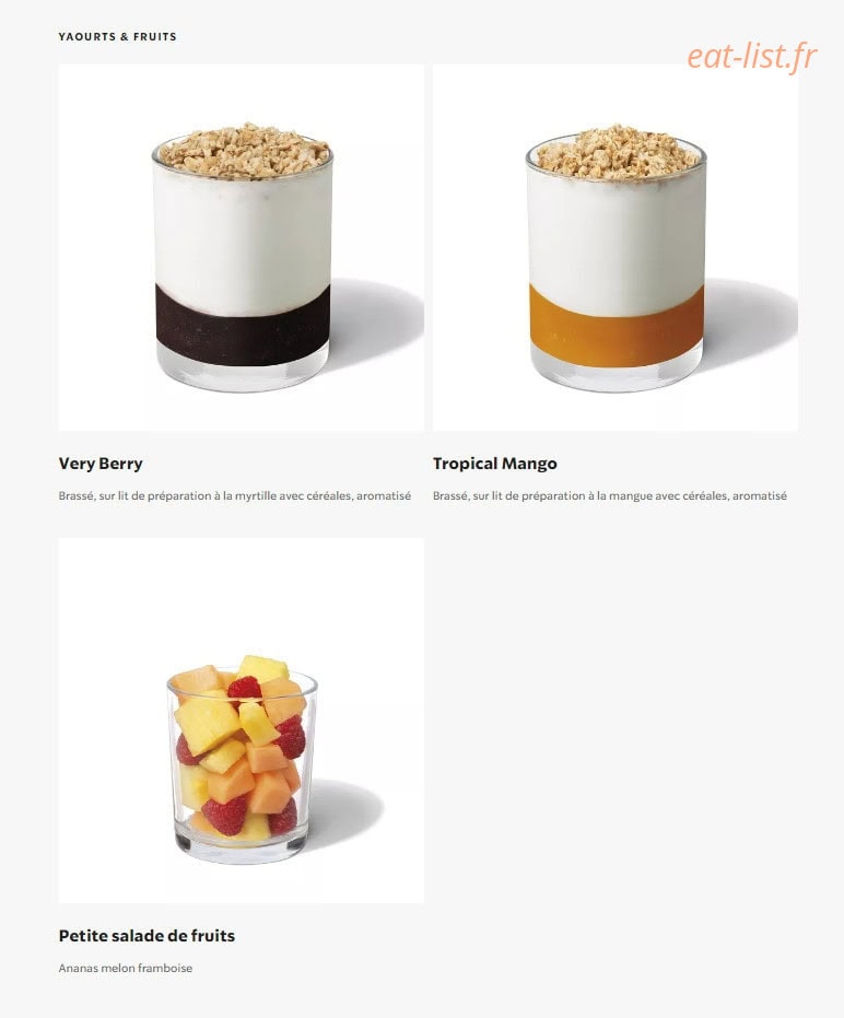Starbucks Coffee — carte page 22