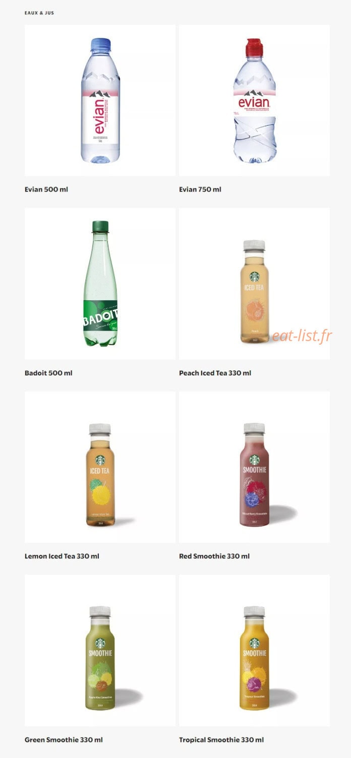 Starbucks Coffee — carte page 12