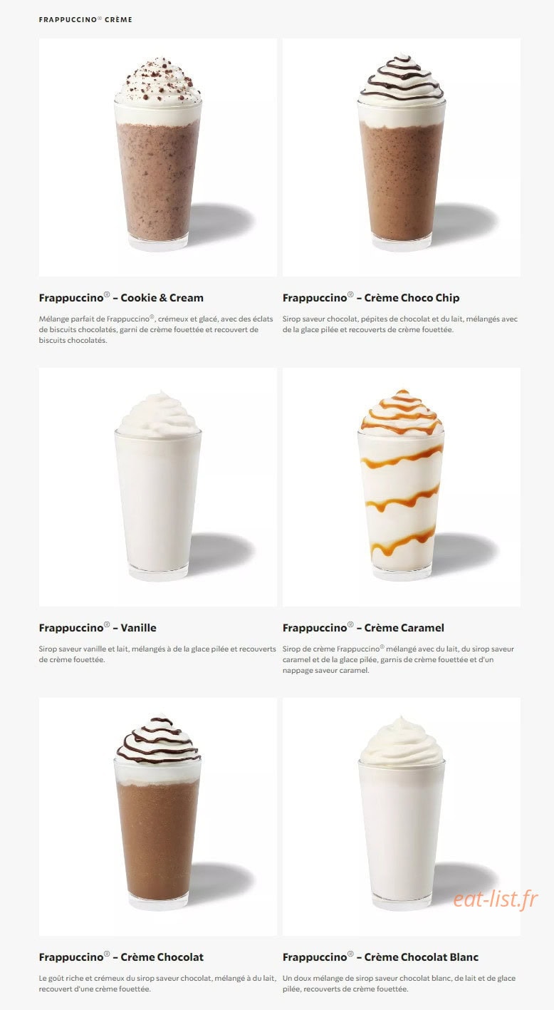 Starbucks Coffee — carte page 8