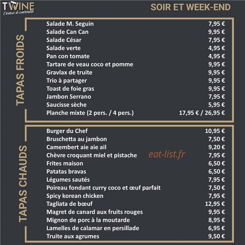 T Wine — carte page 2