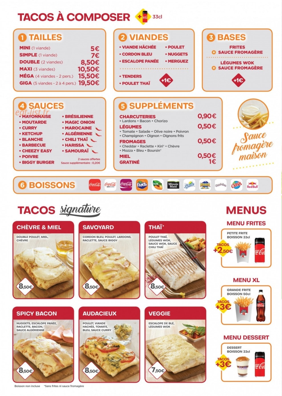 Tacos Avenue — carte page 3