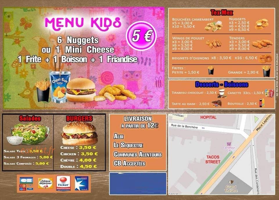 Tacos Street — carte page 1