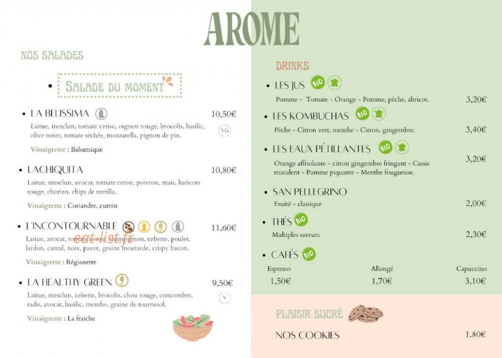 Arome — carte page 1