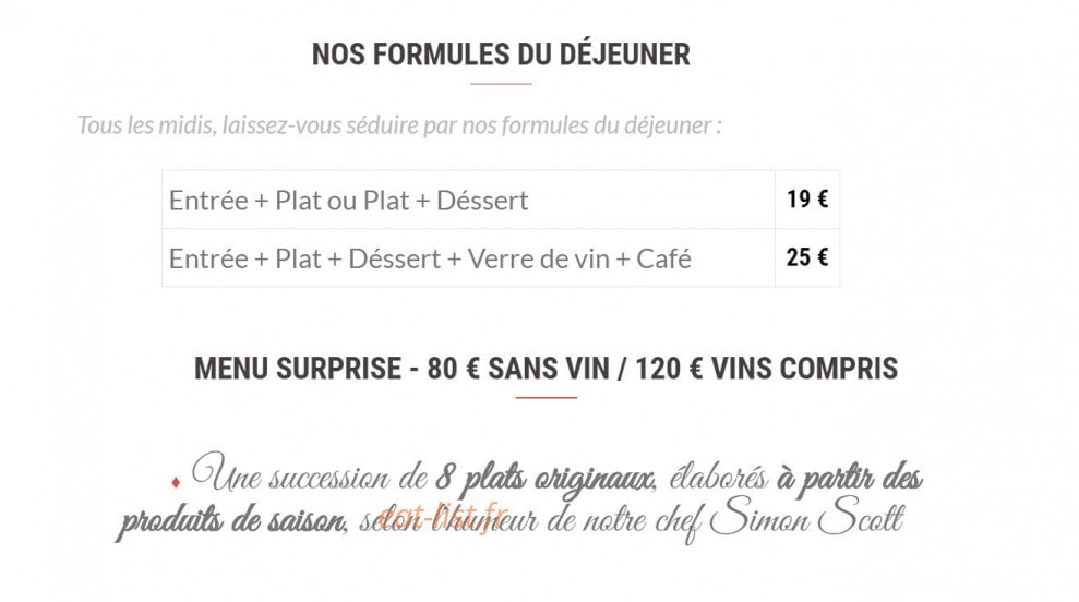 Bistrot saveurs — carte page 3