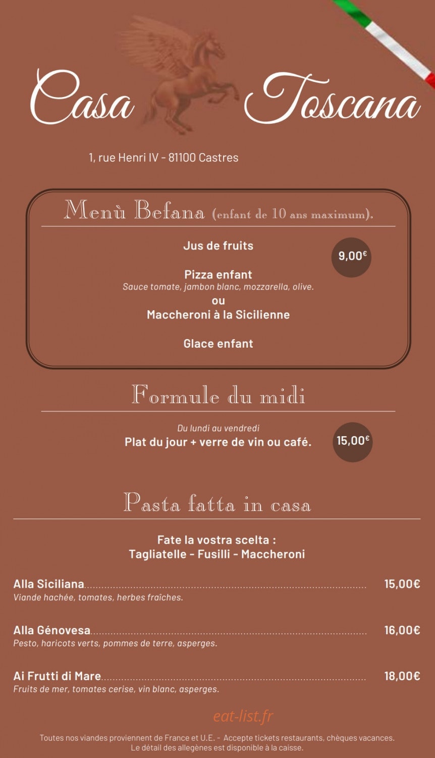 Casa Toscana — carte page 2