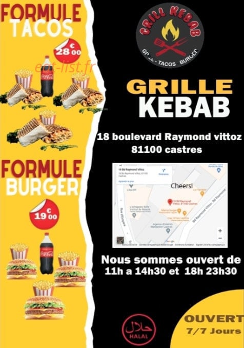Grill Kebab — carte page 1