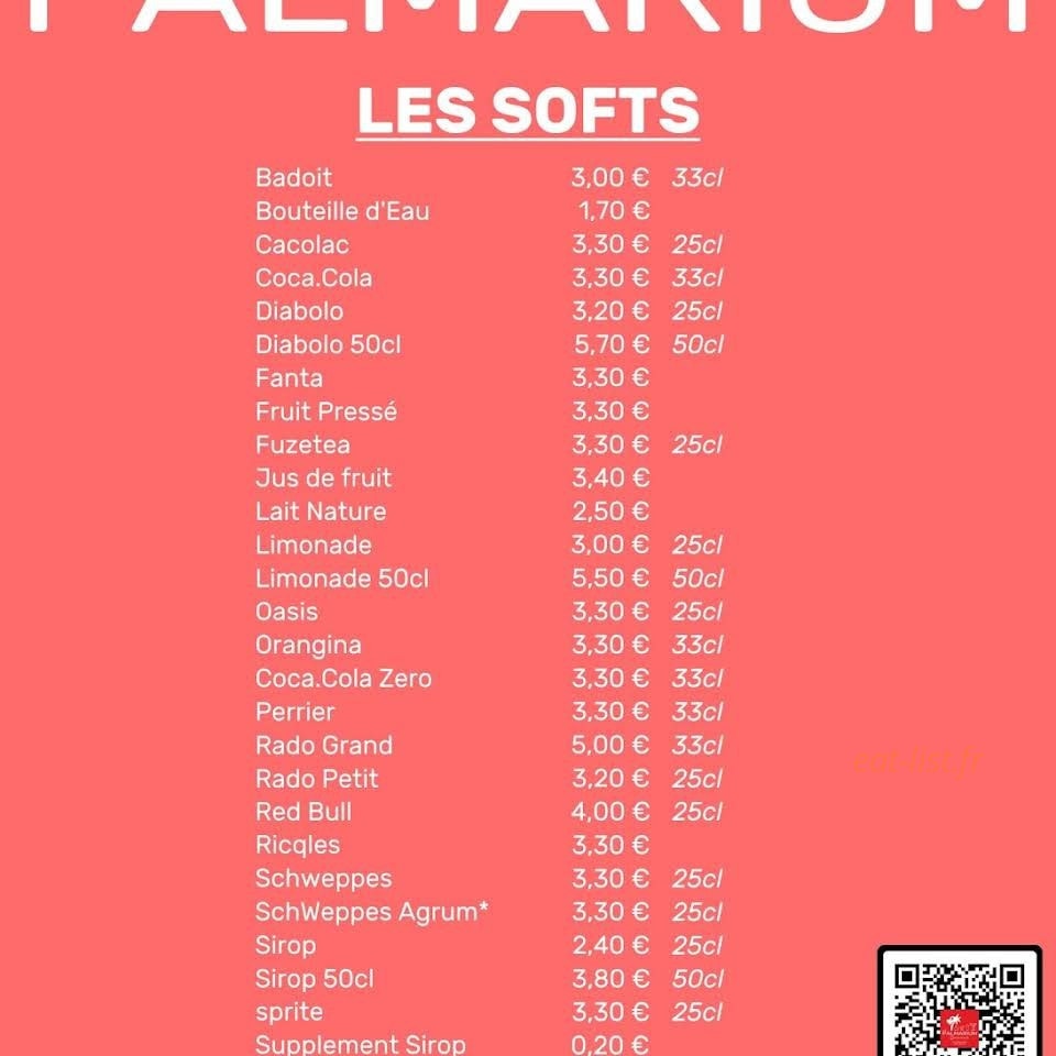 Le Palmarium — carte page 1