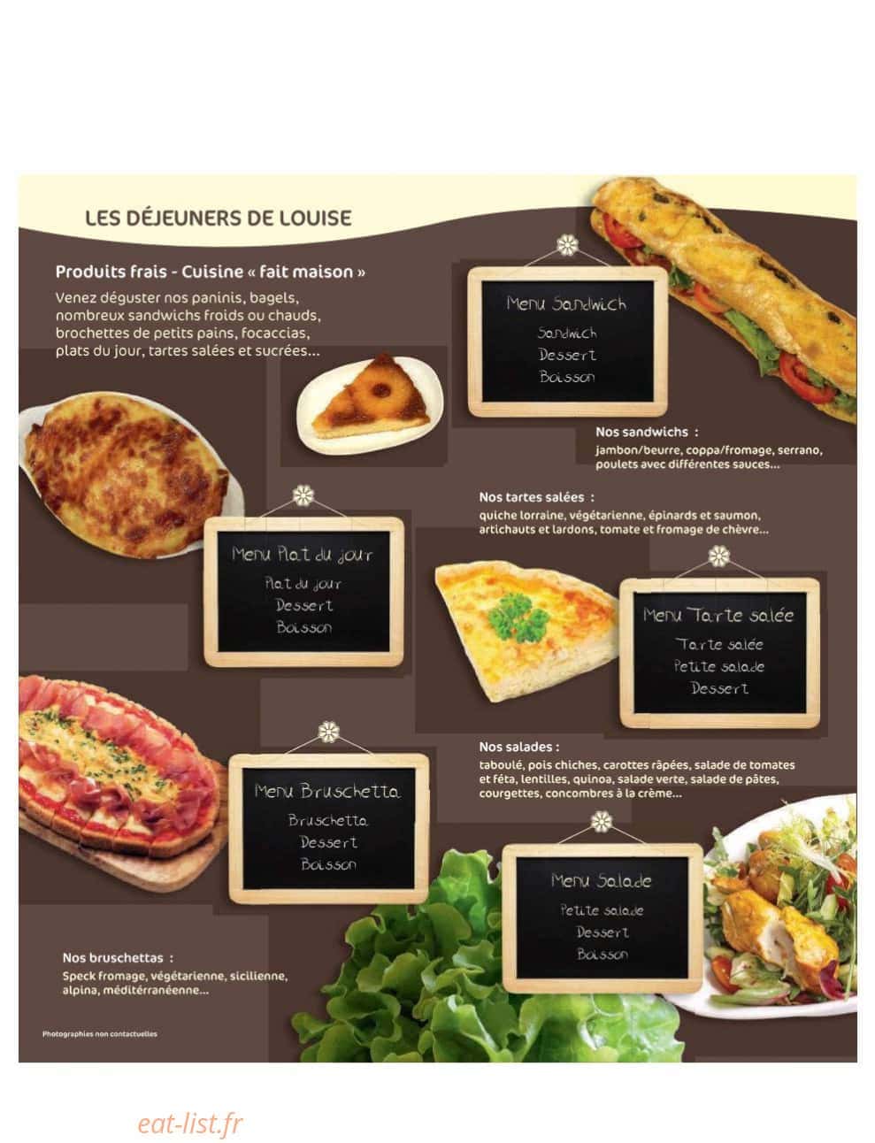 Les Dejeuners de Louise — carte page 1