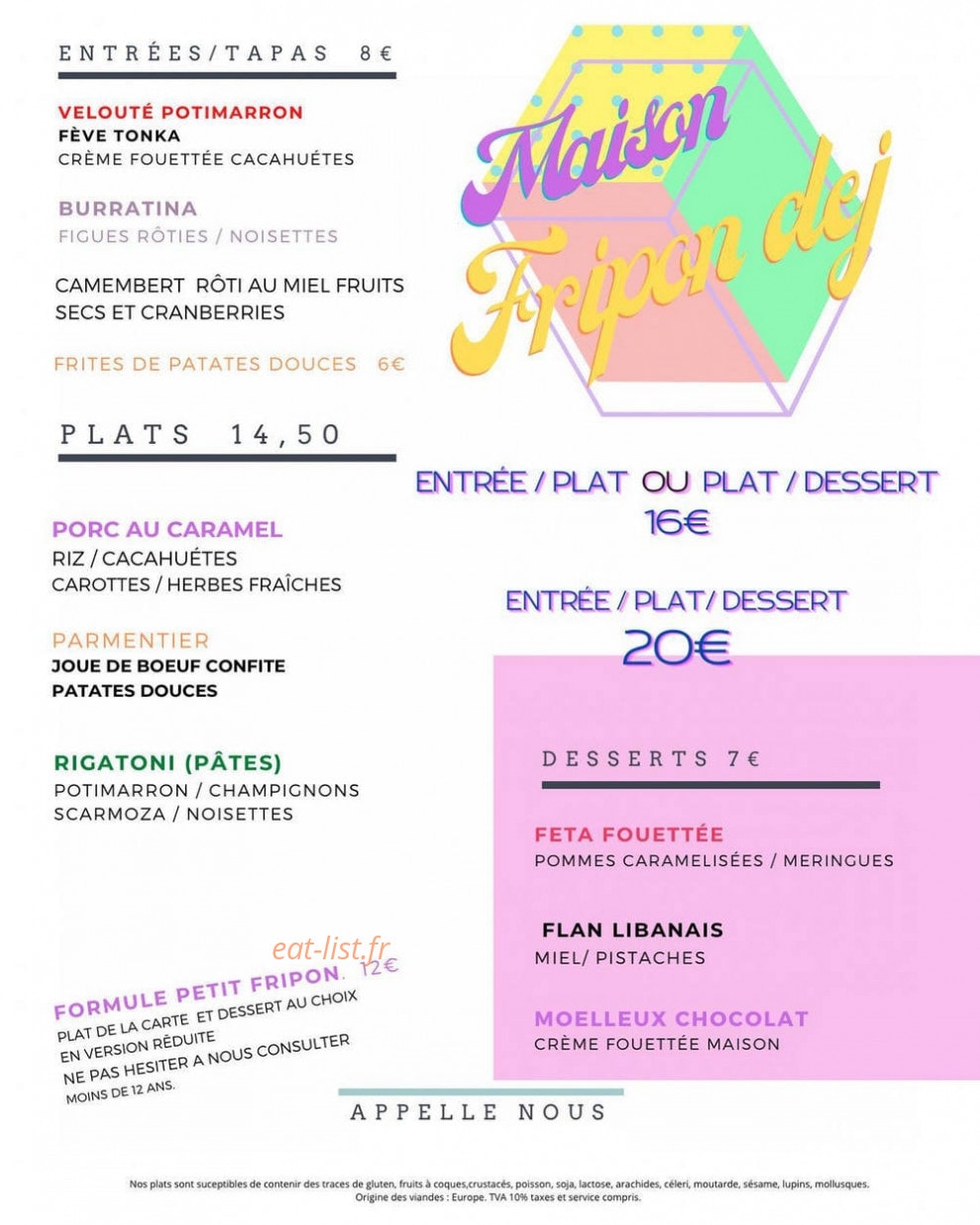 Maison Fripon — carte page 1