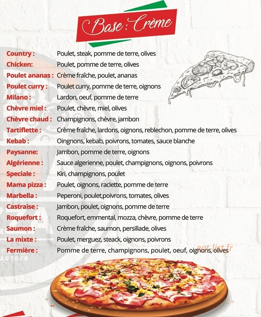 Mama Pizza — carte page 3