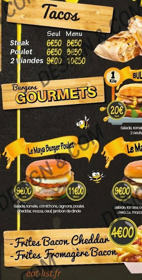 Maya Burger — carte page 2
