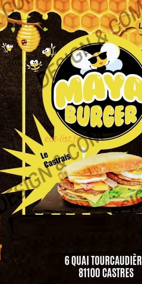Maya Burger — carte page 1