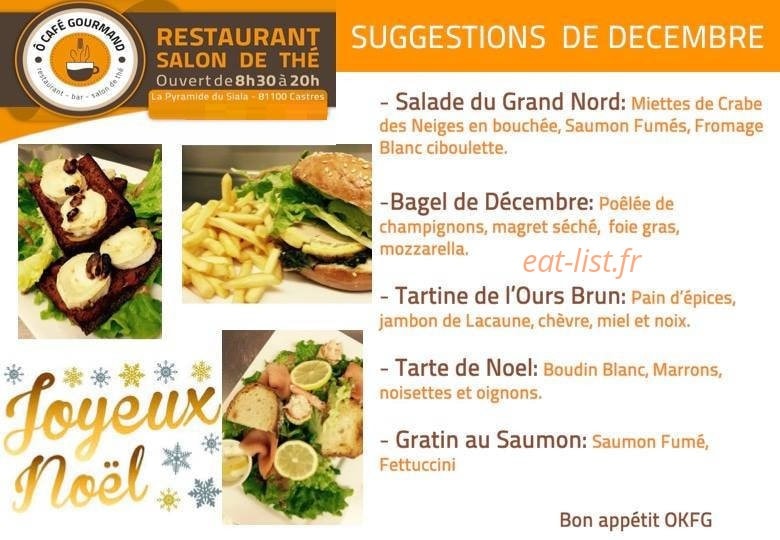Ô Café Gourmand — carte page 1