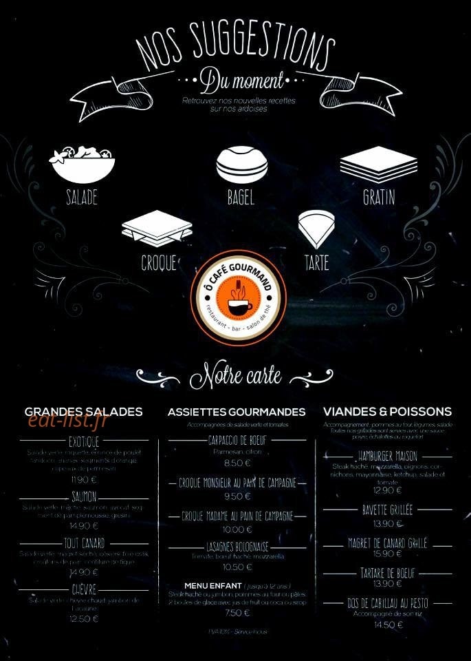 Ô Café Gourmand — carte page 2