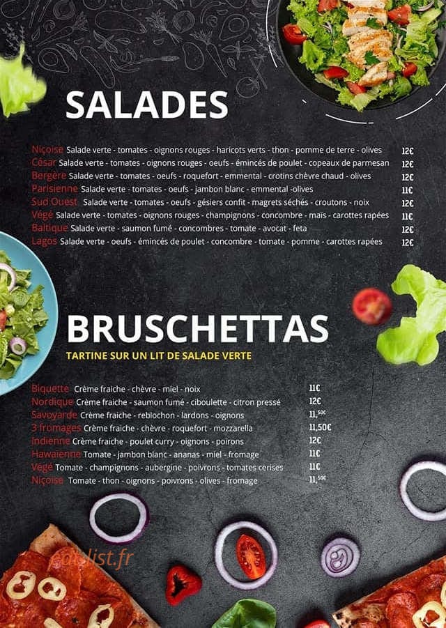 Pizza d'Aqui — carte page 1