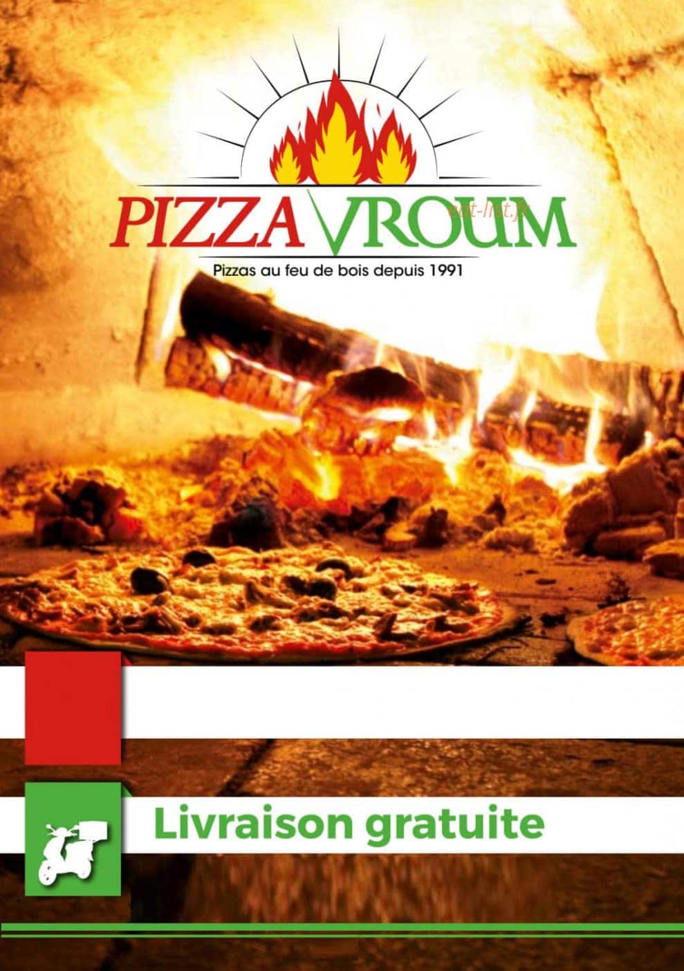 Pizza Vroum — carte page 1
