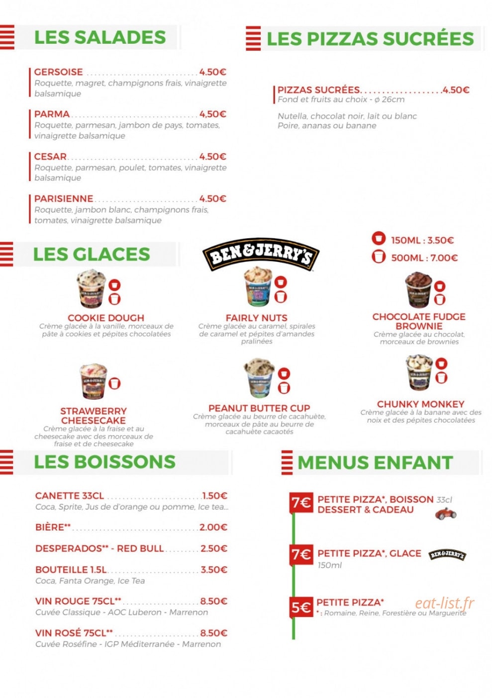 Pizza Vroum — carte page 5