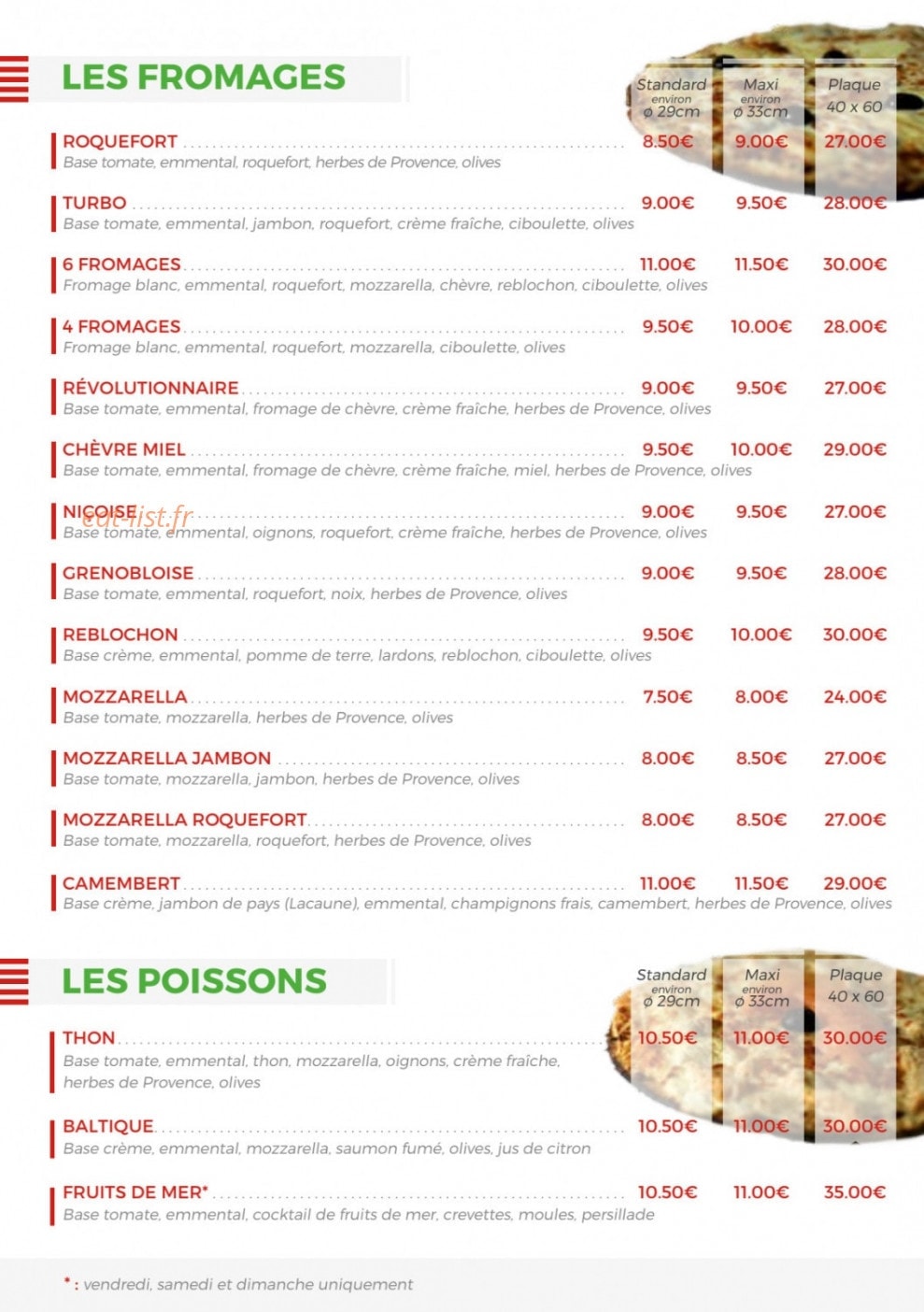 Pizza Vroum — carte page 3