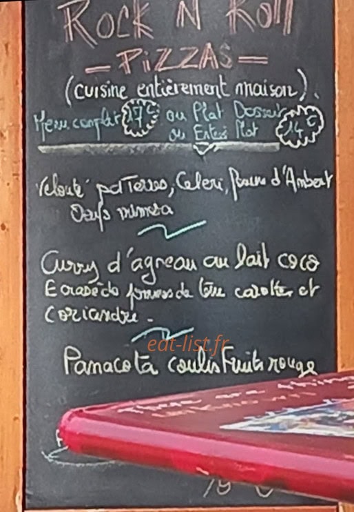 Rock'N'Roll Pizzas — carte page 1