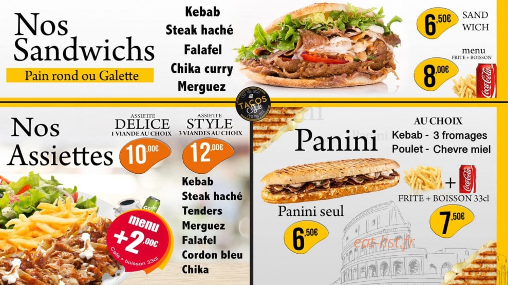 Style Tacos — carte page 3