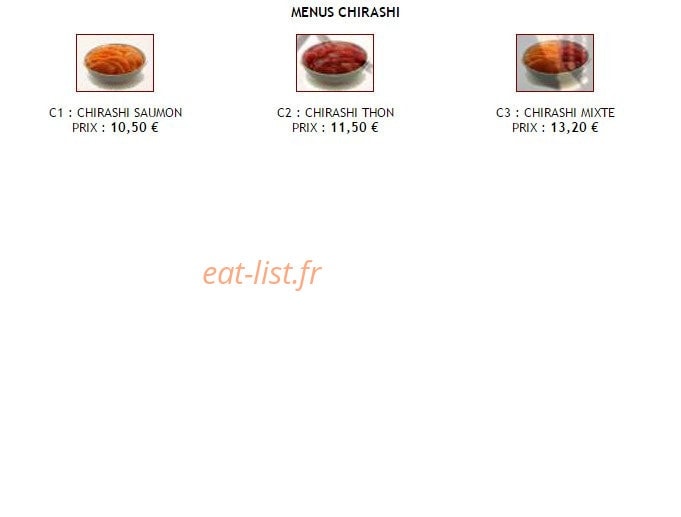 Sushi Yaris — carte page 7