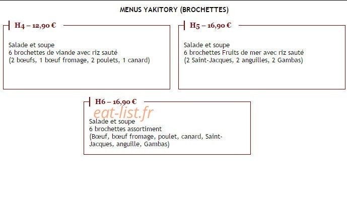 Sushi Yaris — carte page 5