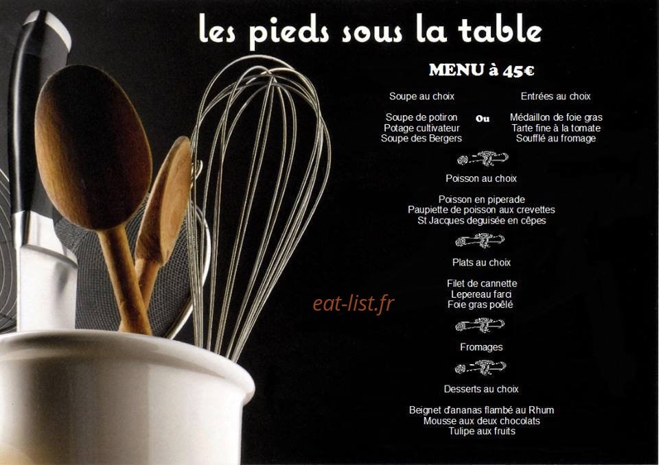 Le pieds sous la table — carte page 3