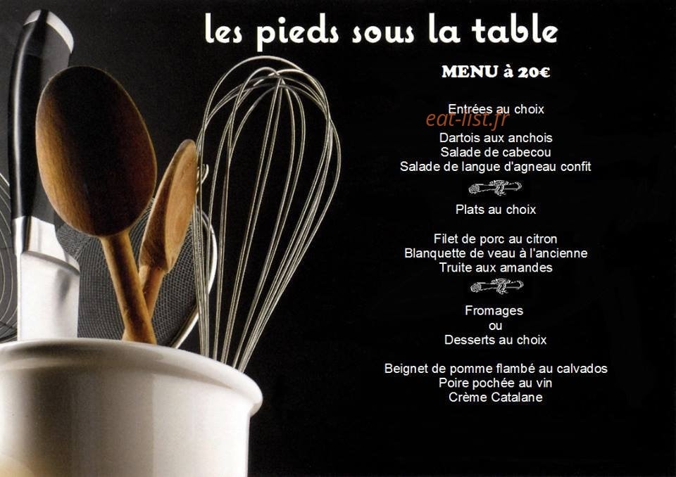 Le pieds sous la table — carte page 1