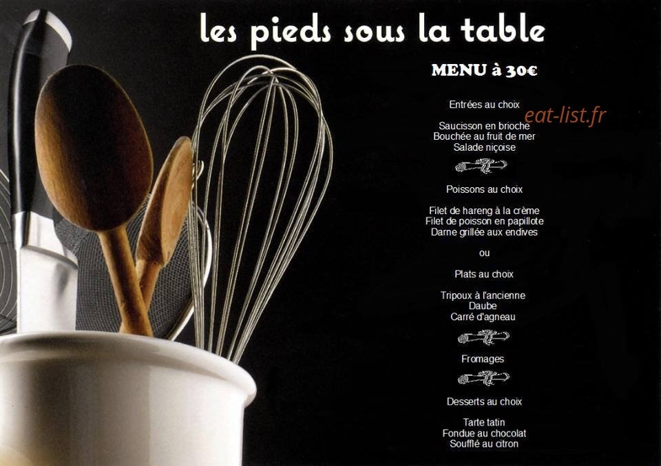 Le pieds sous la table — carte page 2