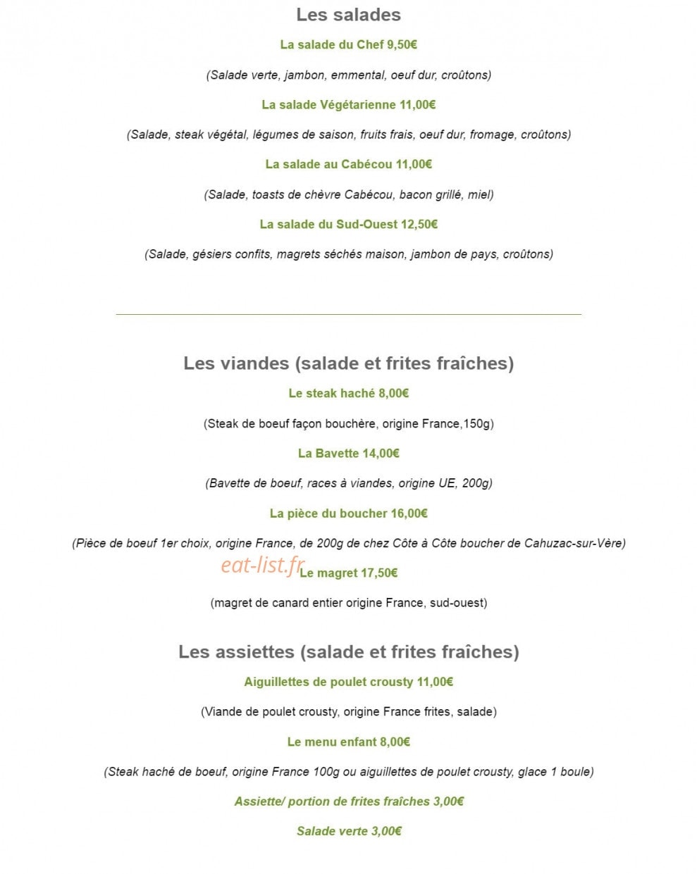 Camping Le soleil des bastides — carte page 1