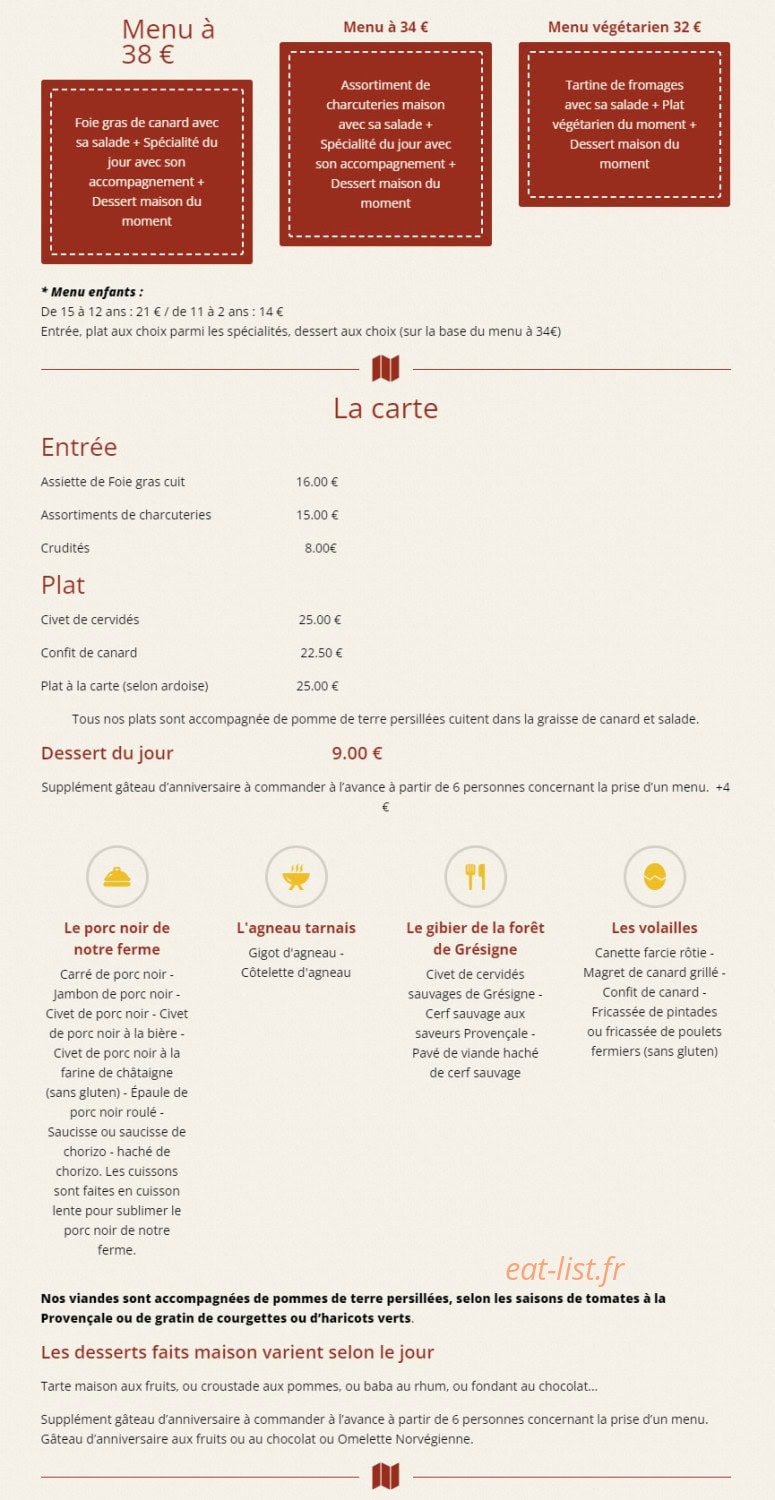 Les Chênes — carte page 1