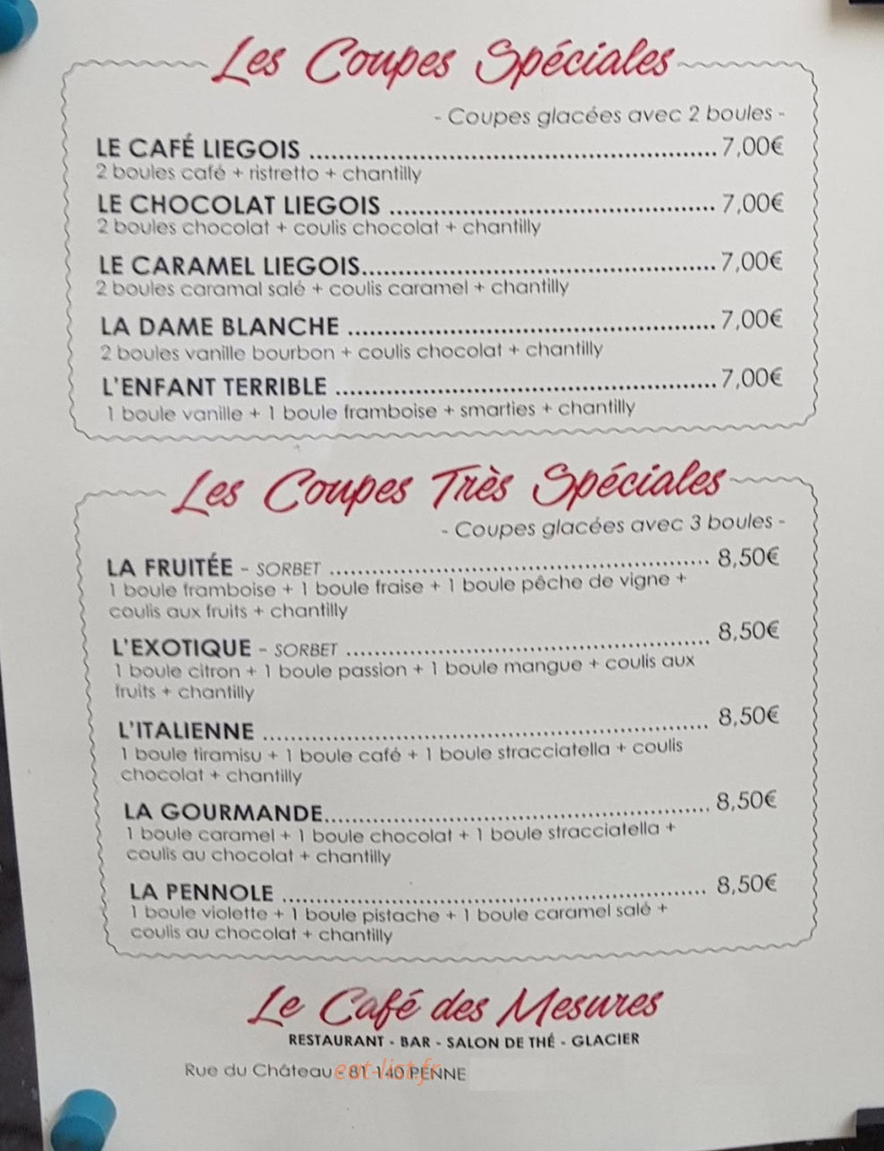 Café des Mesures — carte page 3