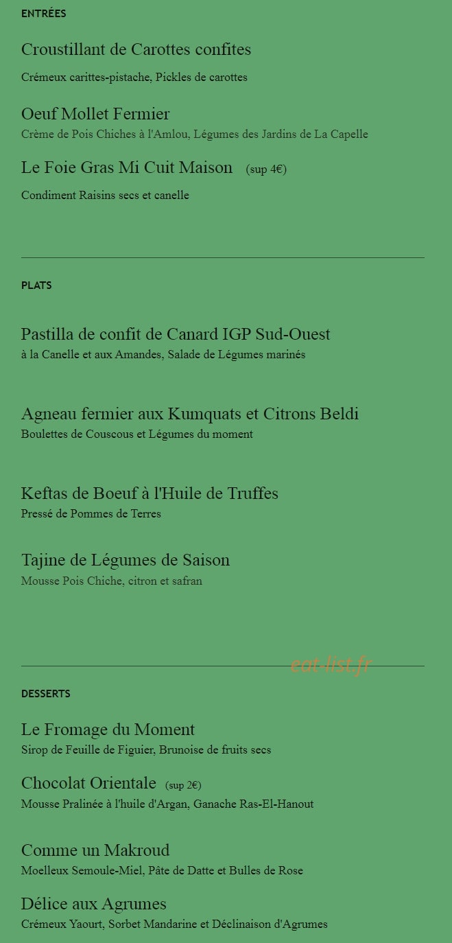 Au Cabanon de Puycelsi — carte page 1