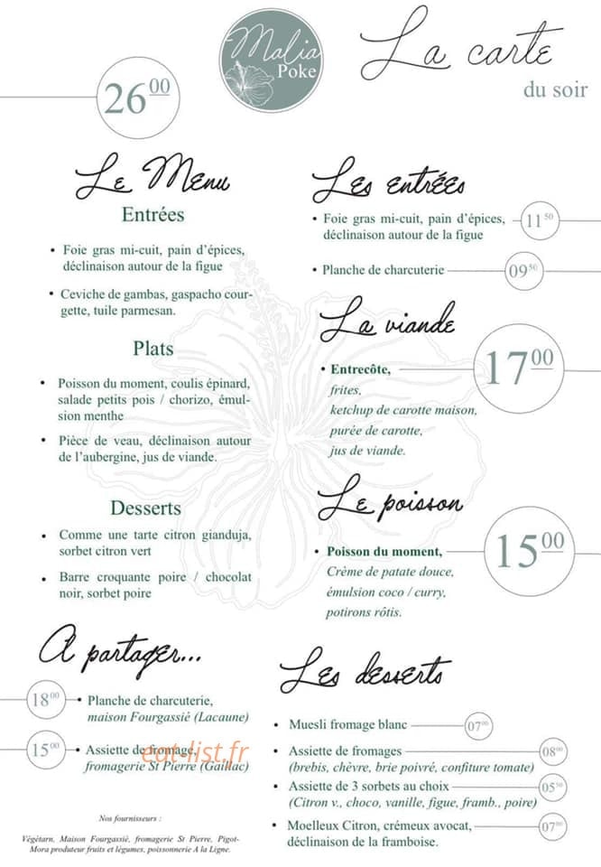 Malia Poke — carte page 2