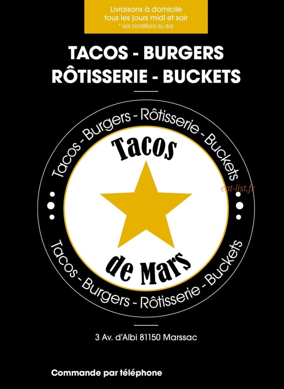Tacos de Mars — carte page 1