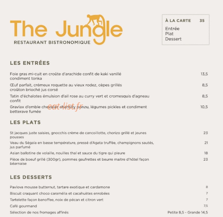 The Jungle — carte page 2