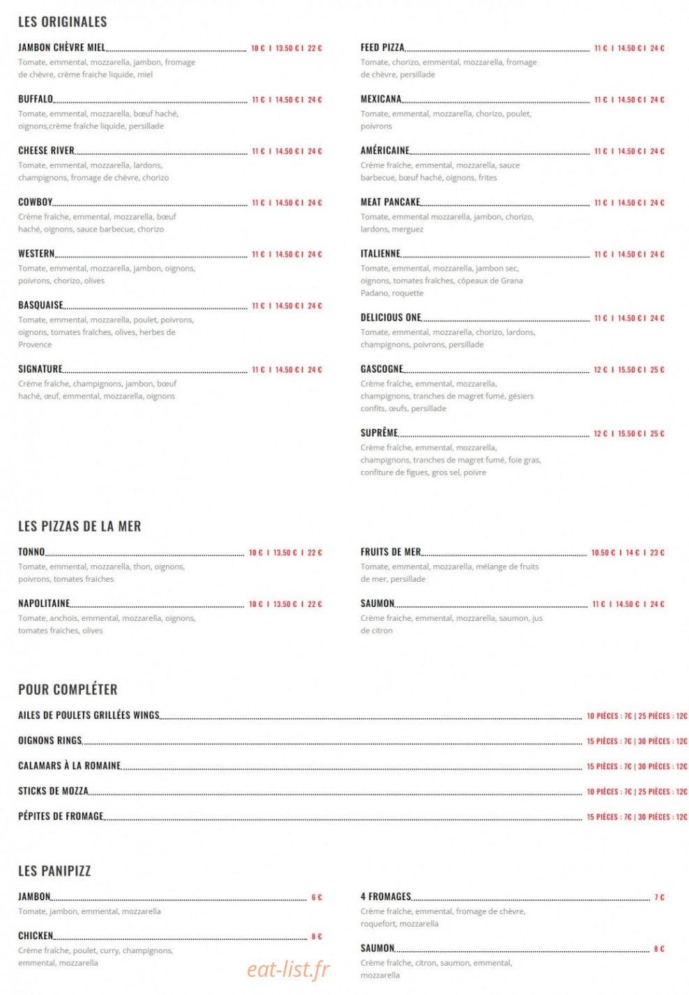 FeedPizza — carte page 2